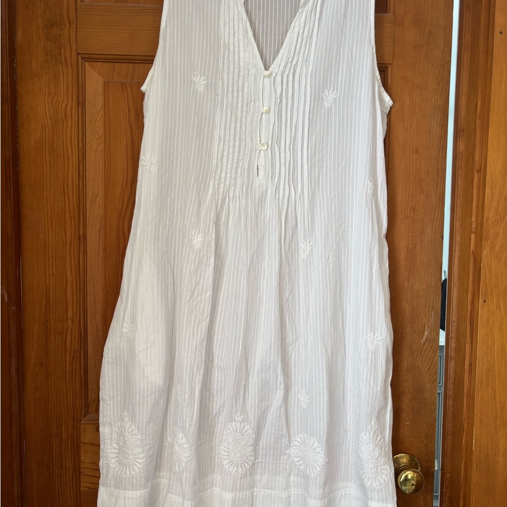 Soft Surroundings White Cotton Dress/ Shift